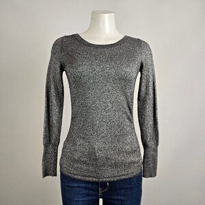 Banana Republic Silver Italian Yarn Wool Knit Sweater Size S